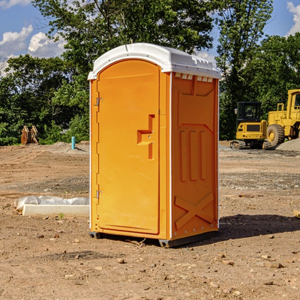 how often are the portable restrooms cleaned and serviced during a rental period in North Branch